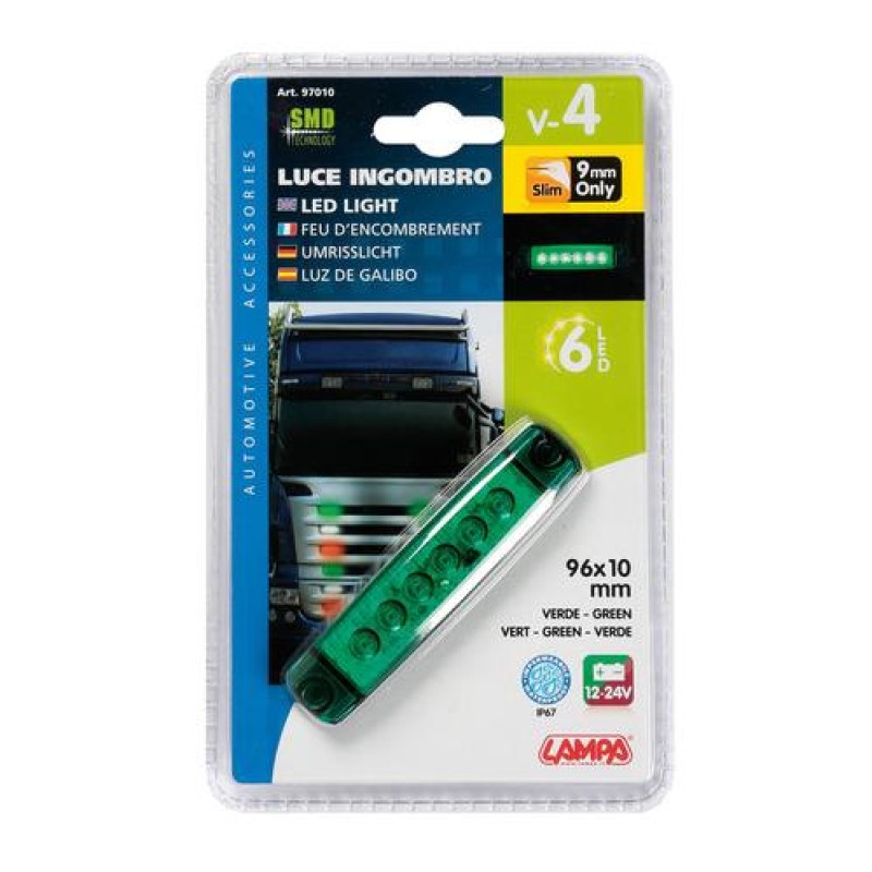 ΦΩΣ ΟΓΚΟΥ 6LED ΠΡΑΣΙΝΟ 12/24V 96mm ΑΔΙΑΒΡΟΧΟ 1ΤΕΜ. - Lampa - L9701.0 ΦΩΣ ΟΓΚΟΥ 6LED ΠΡΑΣΙΝΟ 12/24V 96mm ΑΔΙΑΒΡΟΧΟ 1ΤΕΜ. - Lampa - L9701.0