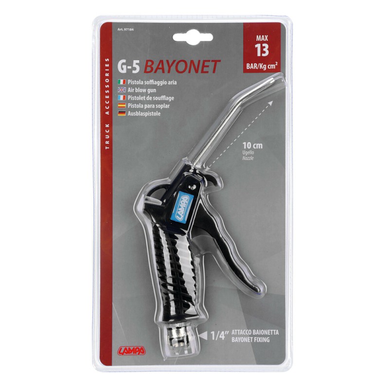 ΠΙΣΤΟΛΙ ΑΕΡΑ 13BAR kg/cm2 max ΜΕ ΣΠΕΙΡΩΜΑ ΜΠΑΓΙΟΝΕΤ (BAYONET) ΜΑΥΡΟ G-5 LAMPA - 1ΤΕΜ - Lampa - L9718.4 ΠΙΣΤΟΛΙ ΑΕΡΑ 13BAR kg/cm2 max ΜΕ ΣΠΕΙΡΩΜΑ ΜΠΑΓΙΟΝΕΤ (BAYONET) ΜΑΥΡΟ G-5 LAMPA - 1ΤΕΜ - Lampa - L9718.4