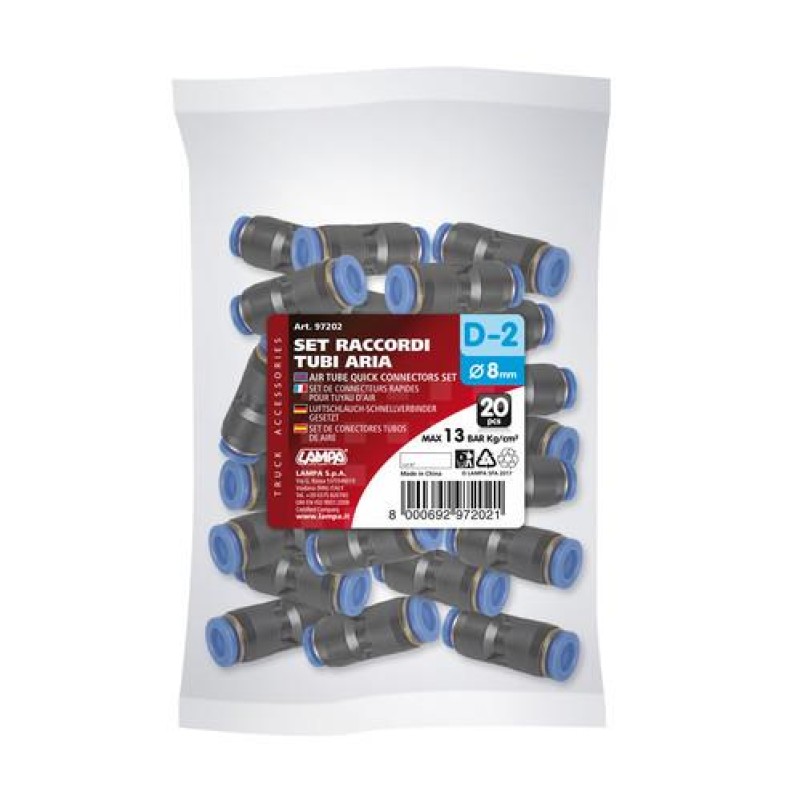 ΣΥΝΔΕΣΜΟΣ ΑΕΡΑ D-2 8mm max 13BAR 20ΤΕΜ. - Lampa - L9720.2 ΣΥΝΔΕΣΜΟΣ ΑΕΡΑ D-2 8mm max 13BAR 20ΤΕΜ. - Lampa - L9720.2