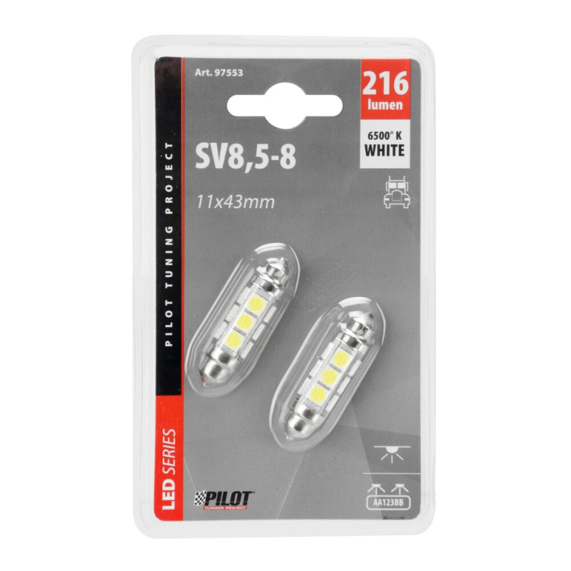 ΛΑΜΠΑΚΙ ΠΛΑΦΟΝΙΕΡΑΣ 24-30V 11x43mm 216lm 12xSMD LED ΛΕΥΚΟ (ΔΙΠΛΗΣ ΠΟΛΙΚΟΤΗΤΑΣ/ CAN-BUS) 2ΤΕΜ. - Lampa - L9755.3 ΛΑΜΠΑΚΙ ΠΛΑΦΟΝΙΕΡΑΣ 24-30V 11x43mm 216lm 12xSMD LED ΛΕΥΚΟ (ΔΙΠΛΗΣ ΠΟΛΙΚΟΤΗΤΑΣ/ CAN-BUS) 2ΤΕΜ. - Lampa - L9755.3