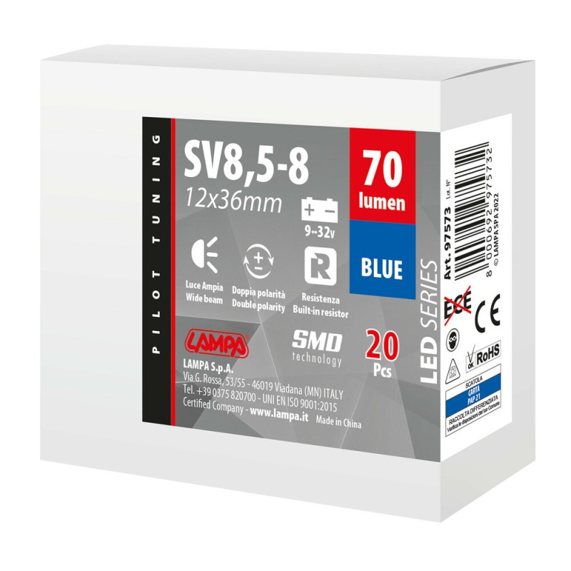 ΛΑΜΠΑΚΙ ΠΛΑΦΟΝΙΕΡΑΣ 9>32V SV28,5-8 2SMDx1CHIP LED 70lm CAN-BUS 12x36mm ΜΠΛΕ ΚΟΥΤΙ LAMPA - 20 ΤΕΜ. - Lampa - L9757.3 ΛΑΜΠΑΚΙ ΠΛΑΦΟΝΙΕΡΑΣ 9>32V SV28,5-8 2SMDx1CHIP LED 70lm CAN-BUS 12x36mm ΜΠΛΕ ΚΟΥΤΙ LAMPA - 20 ΤΕΜ. - Lampa - L9757.3