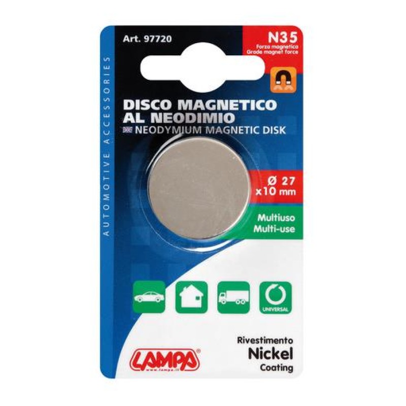ΜΑΓΝΗΤΗΣ ΚΥΛΙΝΔΡΙΚΟΣ ΔΙΣΚΑΚΙ 35N 27x10mm 1ΤΕΜ. - Lampa - L9772.0 ΜΑΓΝΗΤΗΣ ΚΥΛΙΝΔΡΙΚΟΣ ΔΙΣΚΑΚΙ 35N 27x10mm 1ΤΕΜ. - Lampa - L9772.0
