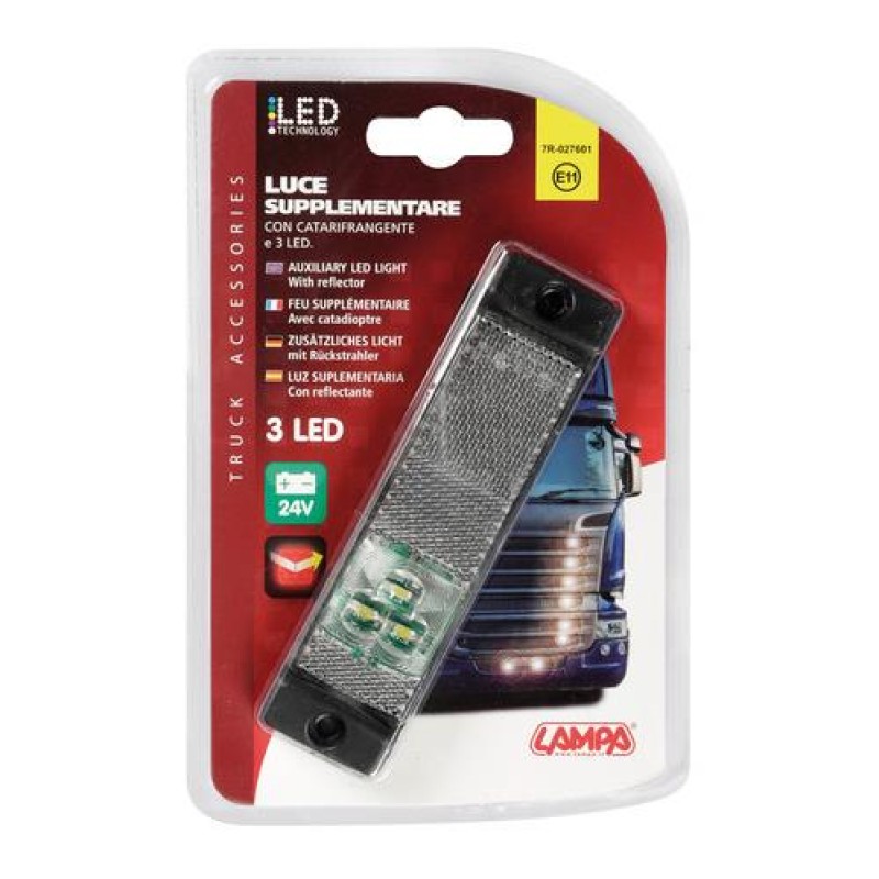 ΦΩΣ ΘΕΣΕΩΣ ΦΟΡΤΗΓΟΥ 24V 3LED ΛΕΥΚΟ 130x30mm 1ΤΕΜ. - Lampa - L9791.4 ΦΩΣ ΘΕΣΕΩΣ ΦΟΡΤΗΓΟΥ 24V 3LED ΛΕΥΚΟ 130x30mm 1ΤΕΜ. - Lampa - L9791.4
