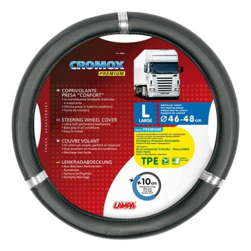 ΚΑΛΥΜΜΑ ΤΙΜΟΝΙΟΥ ΦΟΡΤΗΓΟΥ CROMOX (L) 46-48cm (ΜΑΥΡΟ/ΧΡΩΜΙΟ/ΟΙΚΟΛΟΓΙΚΟ/ΑΟΣΜΟ) - Lampa - L9889.9 ΚΑΛΥΜΜΑ ΤΙΜΟΝΙΟΥ ΦΟΡΤΗΓΟΥ CROMOX (L) 46-48cm (ΜΑΥΡΟ/ΧΡΩΜΙΟ/ΟΙΚΟΛΟΓΙΚΟ/ΑΟΣΜΟ) - Lampa - L9889.9