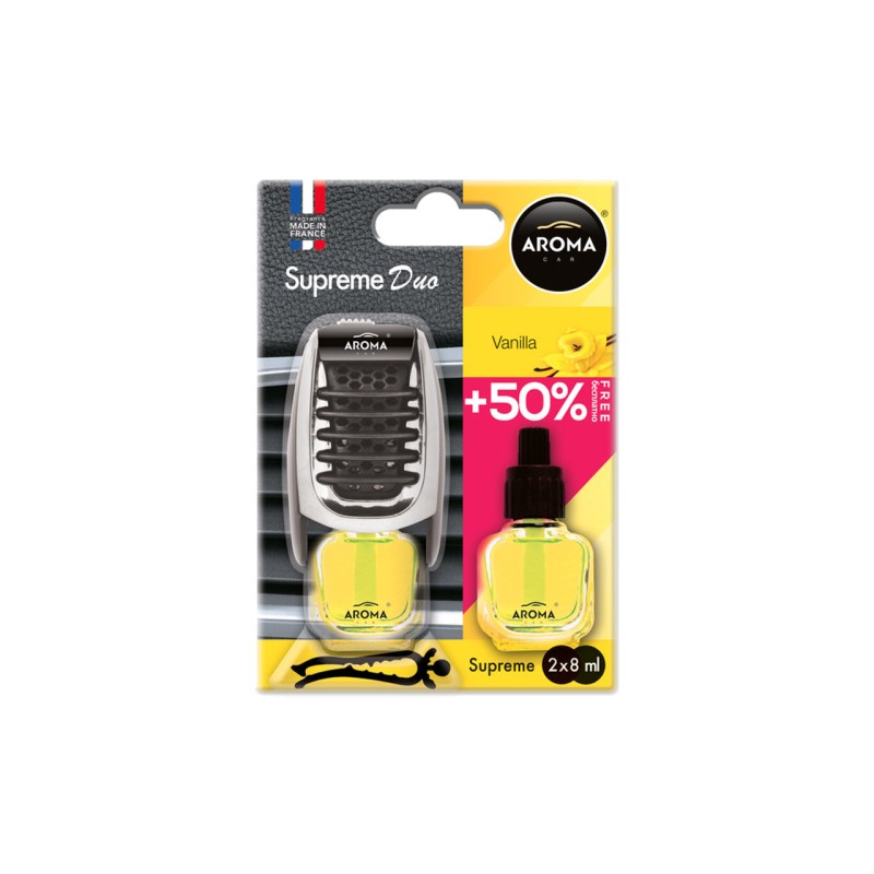ΑΡΩΜΑΤΙΚΟ ΑΕΡΑΓΩΓΟΥ AROMA SUPREME DUO +50% ΒΑΝΙΛΙΑ AMIO - 1 ΤΕΜ. - Amio - A92251/AM ΑΡΩΜΑΤΙΚΟ ΑΕΡΑΓΩΓΟΥ AROMA SUPREME DUO +50% ΒΑΝΙΛΙΑ AMIO - 1 ΤΕΜ. - Amio - A92251/AM