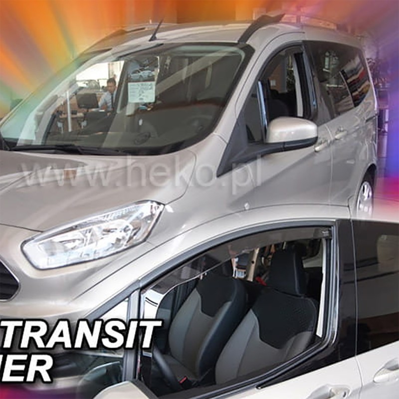 ΑΝΕΜΟΘΡΑΥΣΤΕΣ ΓΙΑ FORD TRANSIT COURIER 2D/4D 2014-2023  / TOURNEO COURIER 2D/4D 2014-2023 ΖΕΥΓΑΡΙ ΑΠΟ ΕΥΚΑΜΠΤΟ ΦΙΜΕ ΠΛΑΣΤΙΚΟ HEKO - 2 ΤΕΜ. - Heko - ΑΝΕΜ.15310/VAN