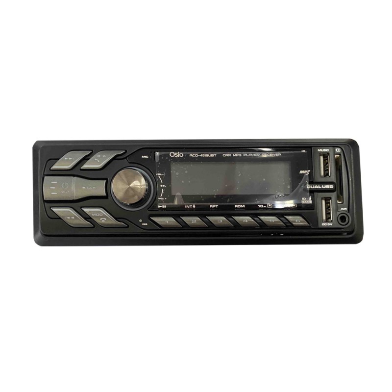 RADIO 1 DIN DUAL USB/FM/SD/MP3/WMA/BLUETOOTH 180W ΜΕ ΕΠΙΛΟΓΗ ΦΩΤΙΣΜΟΥ 3 ΧΡΩΜΑΤΩΝ & ΧΕΙΡΙΣΤΗΡΙΟ OSIO - 1 τεμ. - Osio - ACO-4519UBT/OSIO