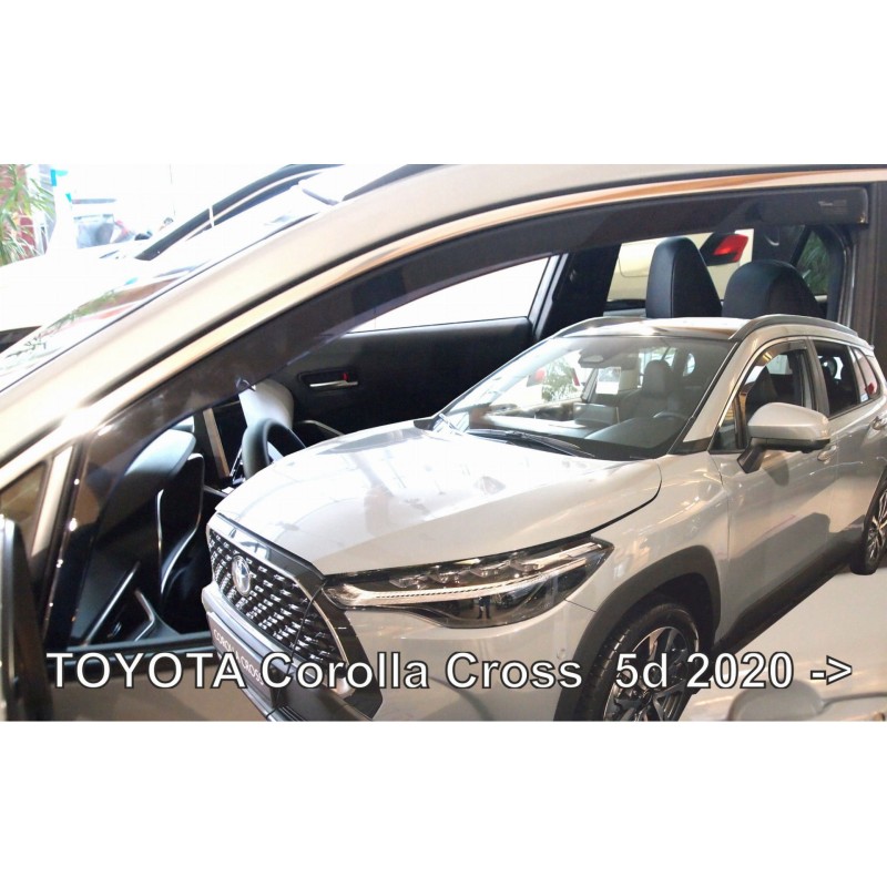 ΑΝΕΜΟΘΡΑΥΣΤΕΣ ΓΙΑ TOYOTA COROLLA CROSS 5D 2020+  ΖΕΥΓΑΡΙ ΑΠΟ ΕΥΚΑΜΠΤΟ ΦΙΜΕ ΠΛΑΣΤΙΚΟ HEKO - 2 ΤΕΜ. - Heko - ΑΝΕΜ.29673