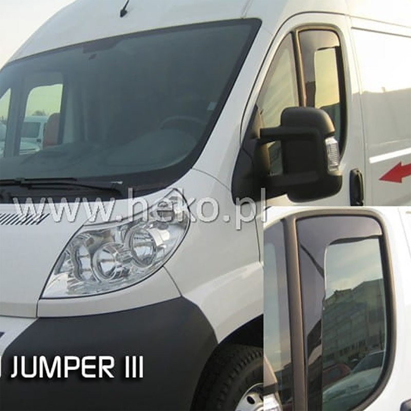 ΑΝΕΜΟΘΡΑΥΣΤΕΣ ΓΙΑ FIAT DUCATO 2006-2020 / CITROEN JUMPER 3 / PEUGEOT BOXER ΖΕΥΓΑΡΙ ΑΠΟ ΕΥΚΑΜΠΤΟ ΦΙΜΕ ΠΛΑΣΤΙΚΟ HEKO - 2 ΤΕΜ. - Heko - ΑΝΕΜ.15147/VAN
