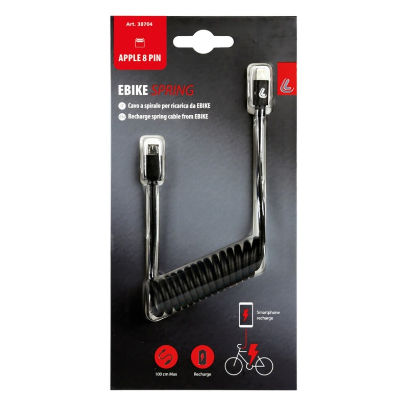 ΚΑΛΩΔΙΟ ΦΟΡΤΙΣΗΣ ΚΙΝΗΤΟΥ E-BIKE SPRING MICRO USB- APPLE 8 PIN ΣΠΙΡΑΛ 25-100cm - Lampa - L3870.4/T ΚΑΛΩΔΙΟ ΦΟΡΤΙΣΗΣ ΚΙΝΗΤΟΥ E-BIKE SPRING MICRO USB- APPLE 8 PIN ΣΠΙΡΑΛ 25-100cm - Lampa - L3870.4/T