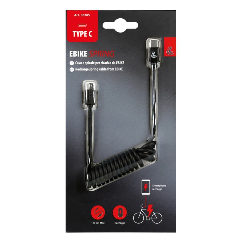 ΚΑΛΩΔΙΟ ΦΟΡΤΙΣΗΣ E-BIKE SPRING MICRO USB-TYPE-C ΣΠΙΡΑΛ 25-100cm - Lampa - L3870.5/T ΚΑΛΩΔΙΟ ΦΟΡΤΙΣΗΣ E-BIKE SPRING MICRO USB-TYPE-C ΣΠΙΡΑΛ 25-100cm - Lampa - L3870.5/T
