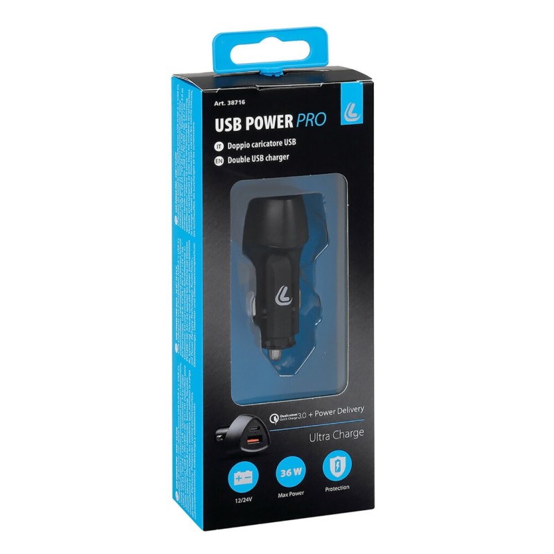 ΦΟΡΤΙΣΤΗΣ ΑΝΑΠΤΗΡΑ ΜΕ 2 USB-C/USB- A 12/24V 36W LED FAST CHARGE - Lampa - L3871.6/T ΦΟΡΤΙΣΤΗΣ ΑΝΑΠΤΗΡΑ ΜΕ 2 USB-C/USB- A 12/24V 36W LED FAST CHARGE - Lampa - L3871.6/T