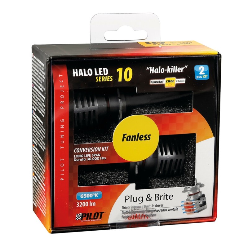 H7 HALO KILLER PX26d 9-32V -20W - 6500K - 3200lm HALO LED KIT SERIES 10 (12 LED ZES CHIPS) - 2 ΤΕΜ. - Lampa - L5773.1