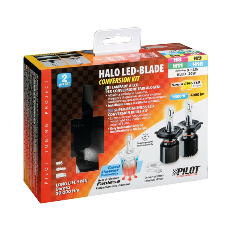 H8/H11/H16 9-32V PGJ19-X 6LED 6.500K 4.000lm 20W CANBUS SEOUL CSP-Y19chips HALO LED BLADE 2ΤΕΜ. - Lampa - L5781.3 H8/H11/H16 9-32V PGJ19-X 6LED 6.500K 4.000lm 20W CANBUS SEOUL CSP-Y19chips HALO LED BLADE 2ΤΕΜ. - Lampa - L5781.3