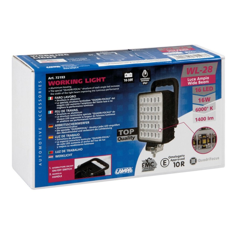 ΠΡΟΒΟΛΕΑΣ ΤΕΤΡΑΓΩΝΟΣ WL-28 16LED 16W 1.400lm 6.000K 10-30V 110x90x34,7mm ΦΩΣ ΔΙΑΘΛΑΣΗΣ 1ΤΕΜ. - Lampa - L7219.3
