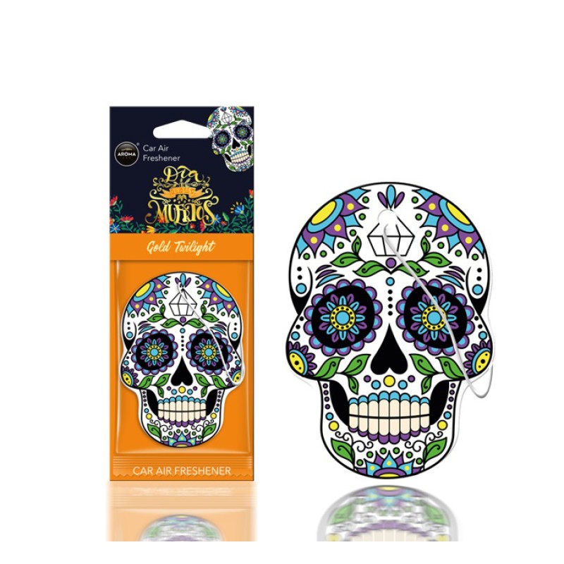 ΑΡΩΜΑΤΙΚΟ ΚΡΕΜΑΣΤΟ AROMA CAR MUERTOS GOLD TATTOO ΑMiO - 1 TEM. - Amio - A83117/AM ΑΡΩΜΑΤΙΚΟ ΚΡΕΜΑΣΤΟ AROMA CAR MUERTOS GOLD TATTOO ΑMiO - 1 TEM. - Amio - A83117/AM