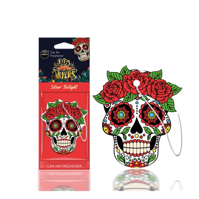 ΑΡΩΜΑΤΙΚΟ ΚΡΕΜΑΣΤΟ AROMA CAR MUERTOS SILVER TATTOO ΑMiO - 1 TEM. - Amio - A83118/AM ΑΡΩΜΑΤΙΚΟ ΚΡΕΜΑΣΤΟ AROMA CAR MUERTOS SILVER TATTOO ΑMiO - 1 TEM. - Amio - A83118/AM