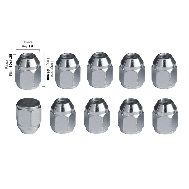 ΠΑΞΙΜΑΔΙ ΚΩΝΙΚΟ 10x1,5 (26mm) (19) 10ΤΕΜ. - Simoni Racing - SRDR/12-10
