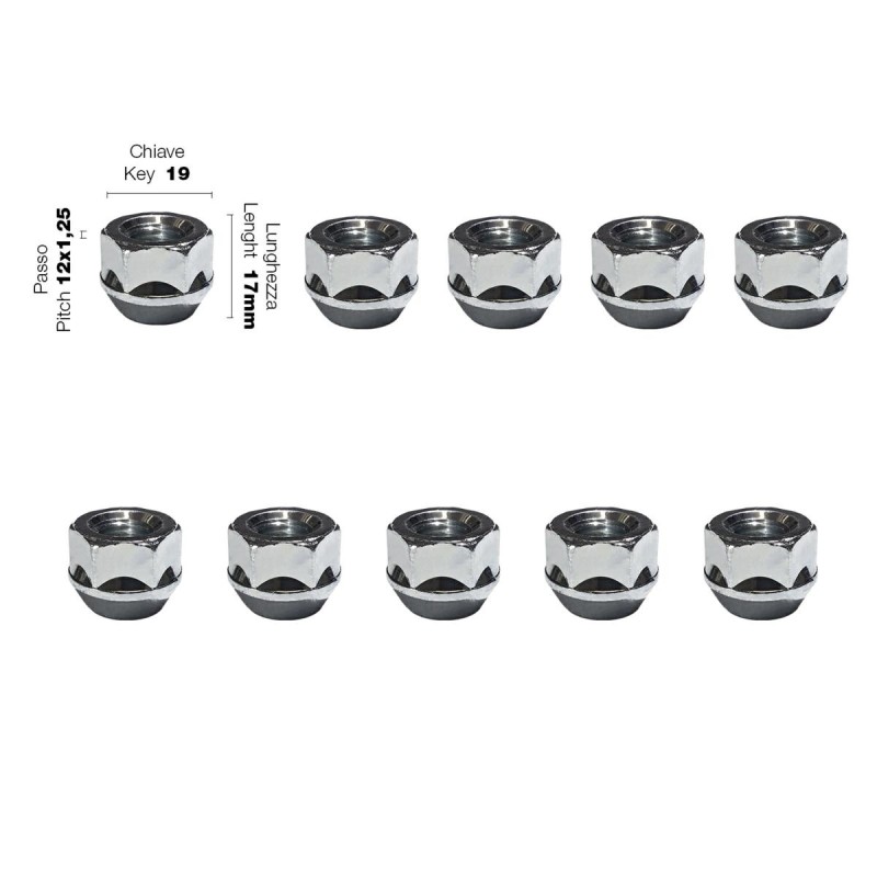 ΠΑΞΙΜΑΔΙ ΚΩΝΙΚΟ 12χ1,25 (17mm) (19) 10ΤΕΜ. - Simoni Racing - SRDR/2-10 ΠΑΞΙΜΑΔΙ ΚΩΝΙΚΟ 12χ1,25 (17mm) (19) 10ΤΕΜ. - Simoni Racing - SRDR/2-10