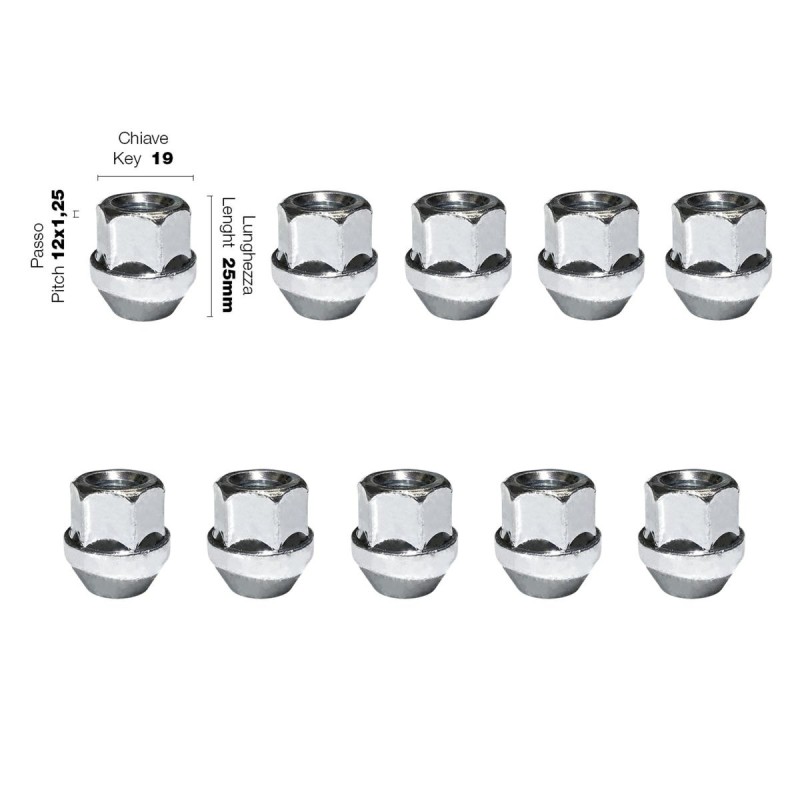 ΠΑΞΙΜΑΔΙ ΚΩΝΙΚΟ 12χ1,25 (25mm) (19) 10ΤΕΜ. - Simoni Racing - SRDR/3-10 ΠΑΞΙΜΑΔΙ ΚΩΝΙΚΟ 12χ1,25 (25mm) (19) 10ΤΕΜ. - Simoni Racing - SRDR/3-10