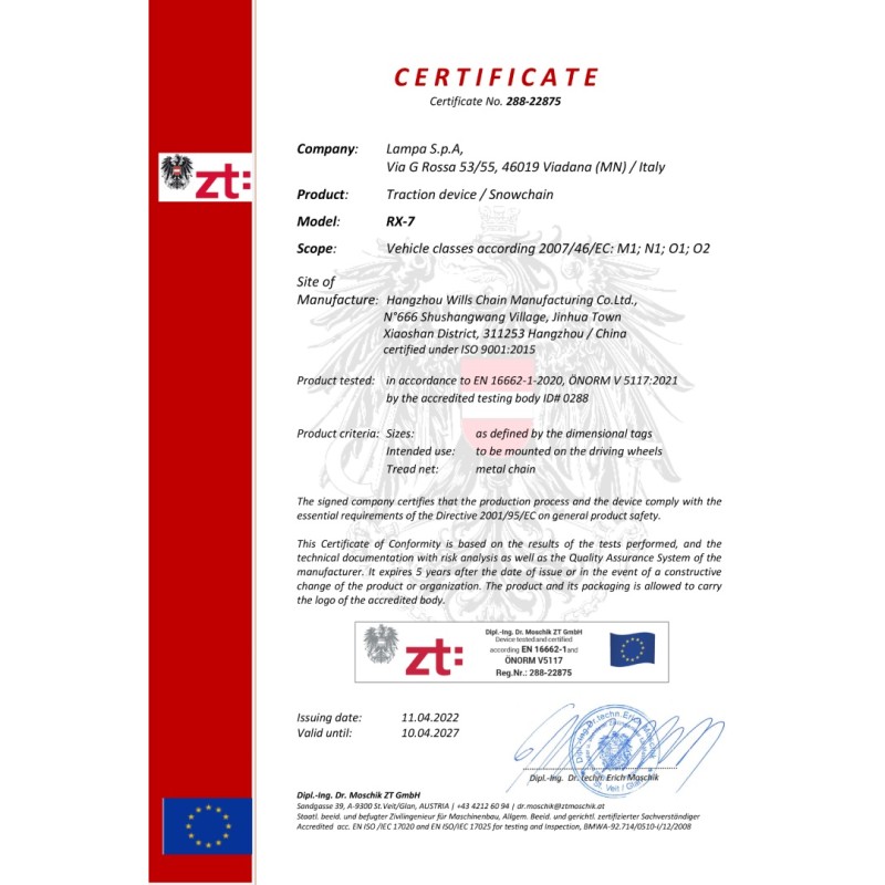 ΑΛΥΣΙΔΕΣ ΧΙΟΝΙΟΥ RX-7 7MM GR9.5 LAMPA - 2 ΤΕΜ. - Lampa - L1639.0 ΑΛΥΣΙΔΕΣ ΧΙΟΝΙΟΥ RX-7 7MM GR9.5 LAMPA - 2 ΤΕΜ. - Lampa - L1639.0