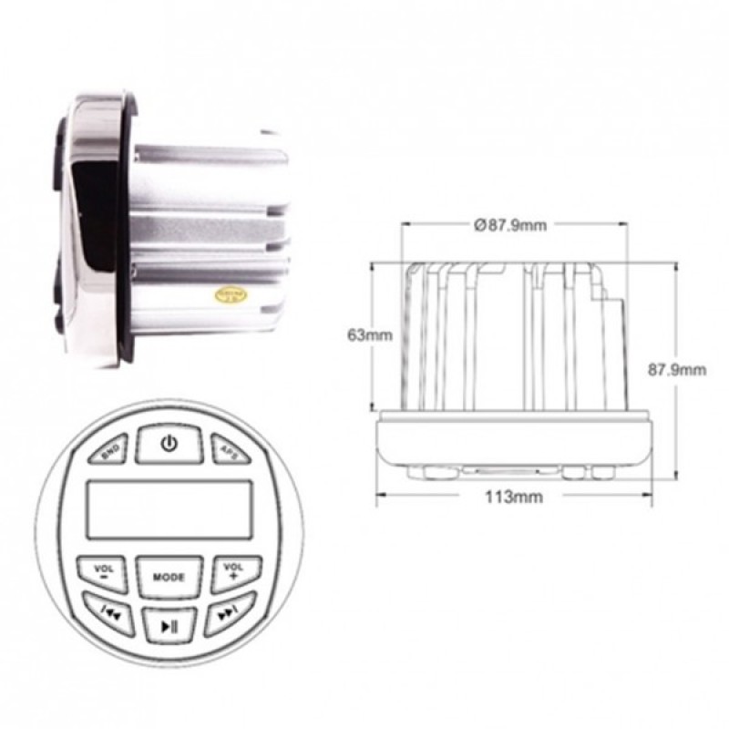 HASDA MP3 PLAYER 113 mm- 5V-4X40W ΜΕ ΡΑΔΙΟΦΩΝΟ/USB/BLUETOOTH (ΑΔΙΑΒΡΟΧΟ/ΣΤΡΟΓΓΥΛΟ/ΜΑΥΡΟ ΧΡΩΜΙΟΜΕΝΟ ΔΑΧΤΥΛΙΔΙ) - Hasda - H-820/HSD HASDA MP3 PLAYER 113 mm- 5V-4X40W ΜΕ ΡΑΔΙΟΦΩΝΟ/USB/BLUETOOTH (ΑΔΙΑΒΡΟΧΟ/ΣΤΡΟΓΓΥΛΟ/ΜΑΥΡΟ ΧΡΩΜΙΟΜΕΝΟ ΔΑΧΤΥΛΙΔΙ) - Hasda - H-820/HSD