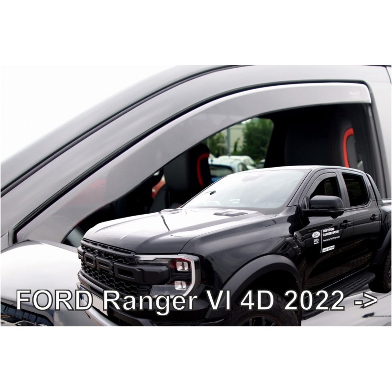 ΑΝΕΜΟΘΡΑΥΣΤΕΣ ΓΙΑ FORD RANGER 4D 2022+ /RAPTOR 2022+  ΖΕΥΓΑΡΙ ΑΠΟ ΕΥΚΑΜΠΤΟ ΦΙΜΕ ΠΛΑΣΤΙΚΟ HEKO - 2 ΤΕΜ. - Heko - ΑΝΕΜ.15346