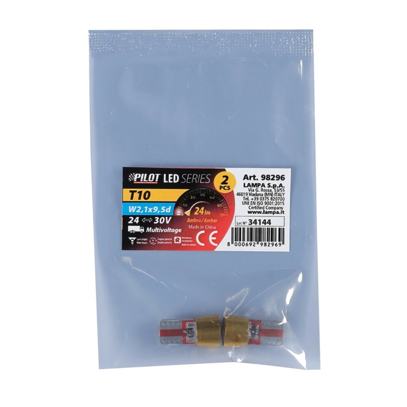 T10 W5W 24V W2,1x9,5d 24lm 6SMD LED ΠΟΡΤΟΚΑΛΙ (ΚΑΡΦΩΤΟ-ΔΙΠΛΗΣ ΠΟΛΙΚΟΤΗΤΑΣ CAN-BUS) 2ΤΕΜ. - Lampa - L9829.6 T10 W5W 24V W2,1x9,5d 24lm 6SMD LED ΠΟΡΤΟΚΑΛΙ (ΚΑΡΦΩΤΟ-ΔΙΠΛΗΣ ΠΟΛΙΚΟΤΗΤΑΣ CAN-BUS) 2ΤΕΜ. - Lampa - L9829.6