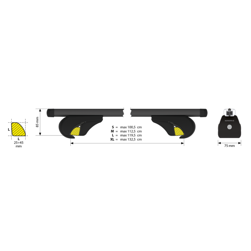 ΜΠΑΡΕΣ ΟΡΟΦΗΣ HELIO BLACK (ΧL) 140 cm ΑΛΟΥΜΙΝΙΟΥ ΜΑΥΡΗ ΜΕ ΚΛΕΙΔΑΡΙΕΣ (STANDARD RAILING) NORDRIVE - 2 TEM. - Nordrive - N15042 ΜΠΑΡΕΣ ΟΡΟΦΗΣ HELIO BLACK (ΧL) 140 cm ΑΛΟΥΜΙΝΙΟΥ ΜΑΥΡΗ ΜΕ ΚΛΕΙΔΑΡΙΕΣ (STANDARD RAILING) NORDRIVE - 2 TEM. - Nordrive - N15042