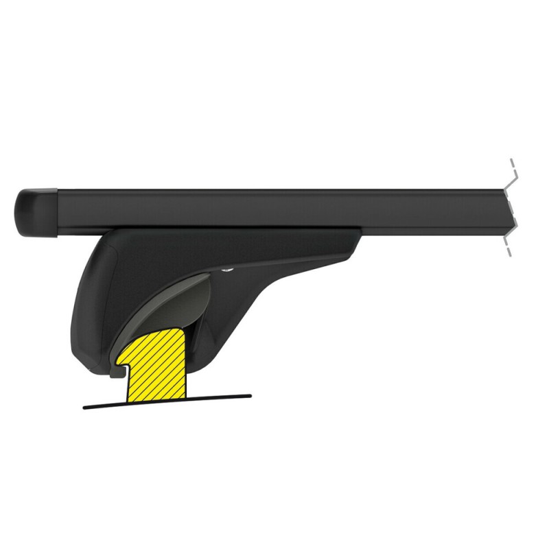 ΜΠΑΡΕΣ ΟΡΟΦΗΣ HELIO BLACK (M) 120cm ΑΛΟΥΜΙΝΙΟΥ ΜΑΥΡΗ ΜΕ ΚΛΕΙΔΑΡΙΕΣ (FLUSH RAILING)  NORDRIVE - 2 TEM. - Nordrive - N15060