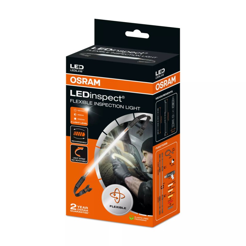 ΦΑΚΟΣ ΕΡΓΑΣΙΑΣ ΟΧΗΜΑΤΩΝ ΜΕ ΕΥΚΑΜΠΤΟ LED 2,10m ΚΑΙ USB-C LEDINSPECT FLEXIBLE INSPECTION LIGHT OSRAM - 1 ΤΕΜ. - Osram - L.OLEDIL416/OA