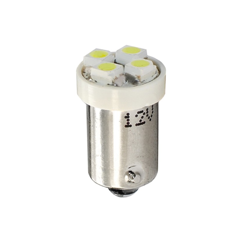 T4W 12V 0,32W BA9s (ΜΙΝΙΟΝ) LED 4xSMD3528 ΛΕΥΚΟ 1ΤΕΜ. - M-Tech - L009W/MT T4W 12V 0,32W BA9s (ΜΙΝΙΟΝ) LED 4xSMD3528 ΛΕΥΚΟ 1ΤΕΜ. - M-Tech - L009W/MT