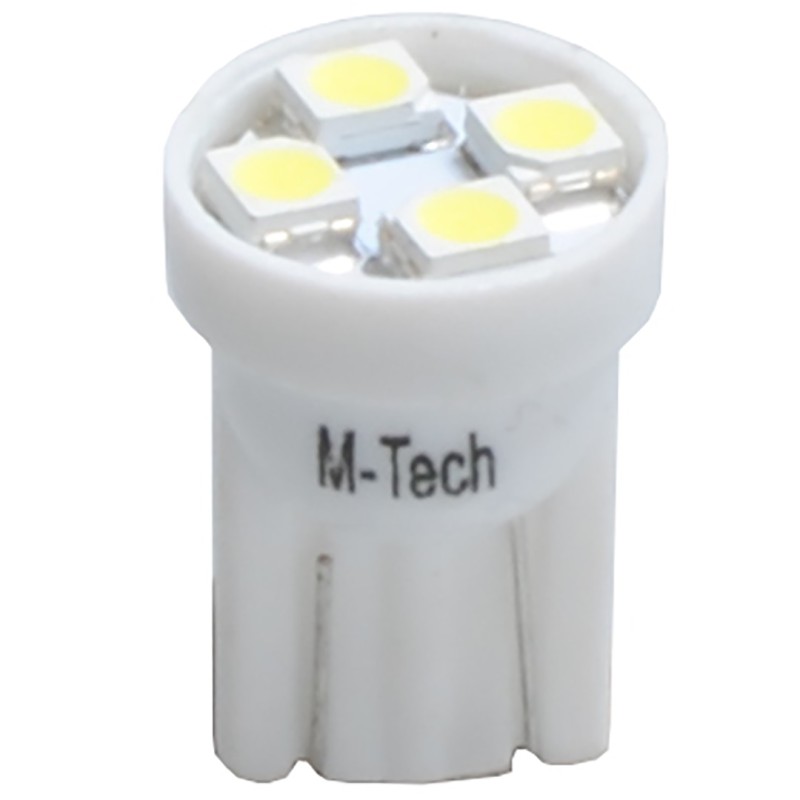 T10 W5W 12V W2,1x9,5d LED 4xSMD3528 ΛΕΥΚΟ (ΚΑΡΦΩΤΟ ΑΚΑΛΥΚΟ) 1ΤΕΜ. M-TECH - M-Tech - L017W/MT T10 W5W 12V W2,1x9,5d LED 4xSMD3528 ΛΕΥΚΟ (ΚΑΡΦΩΤΟ ΑΚΑΛΥΚΟ) 1ΤΕΜ. M-TECH - M-Tech - L017W/MT
