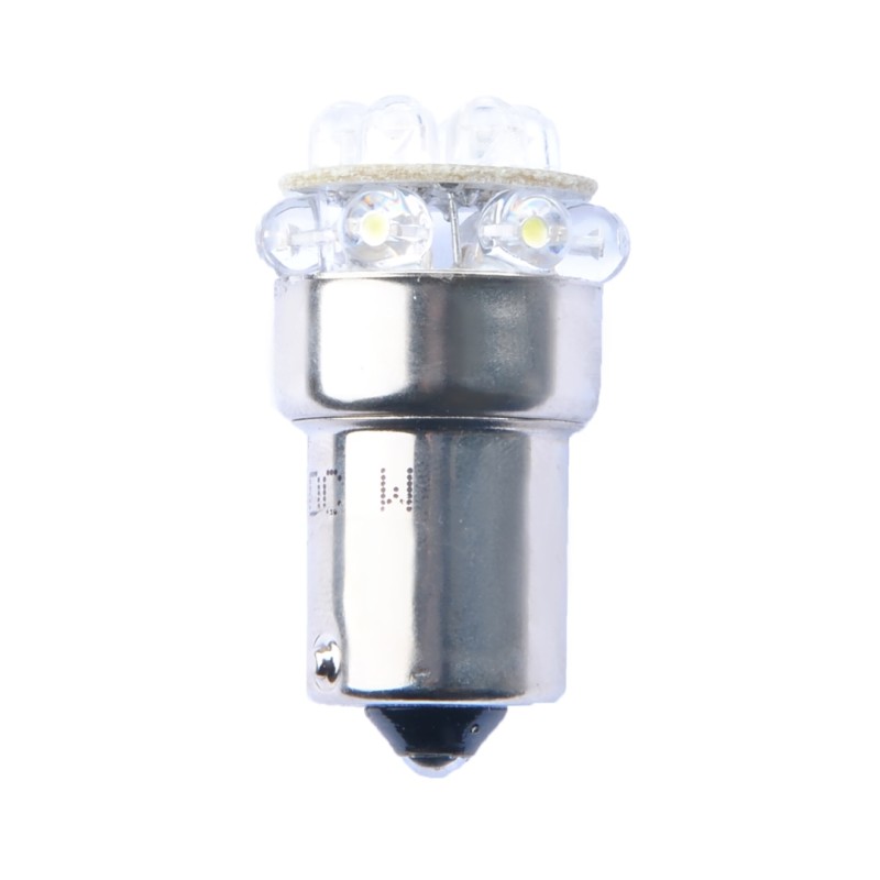 R10W 12V BA15s LED 12xFlux 5mm ΚΙΤΡΙΝΟ (ΜΟΝΟΠΟΛΙΚΟ) M-TECH - 1 ΤΕΜ. - M-Tech - L039Y/MT