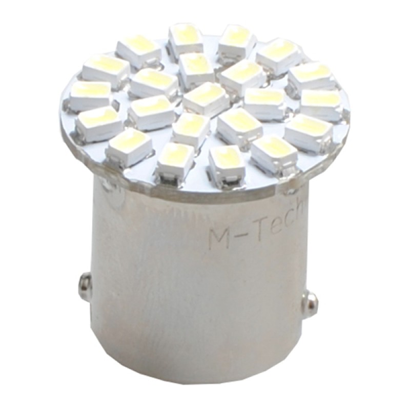 R5W/R10W 12V BA15s 1,44W LED 22xSMD3020 PREMIUM ΛΕΥΚΟ 1ΤΕΜ. - M-Tech - L051W/MT R5W/R10W 12V BA15s 1,44W LED 22xSMD3020 PREMIUM ΛΕΥΚΟ 1ΤΕΜ. - M-Tech - L051W/MT