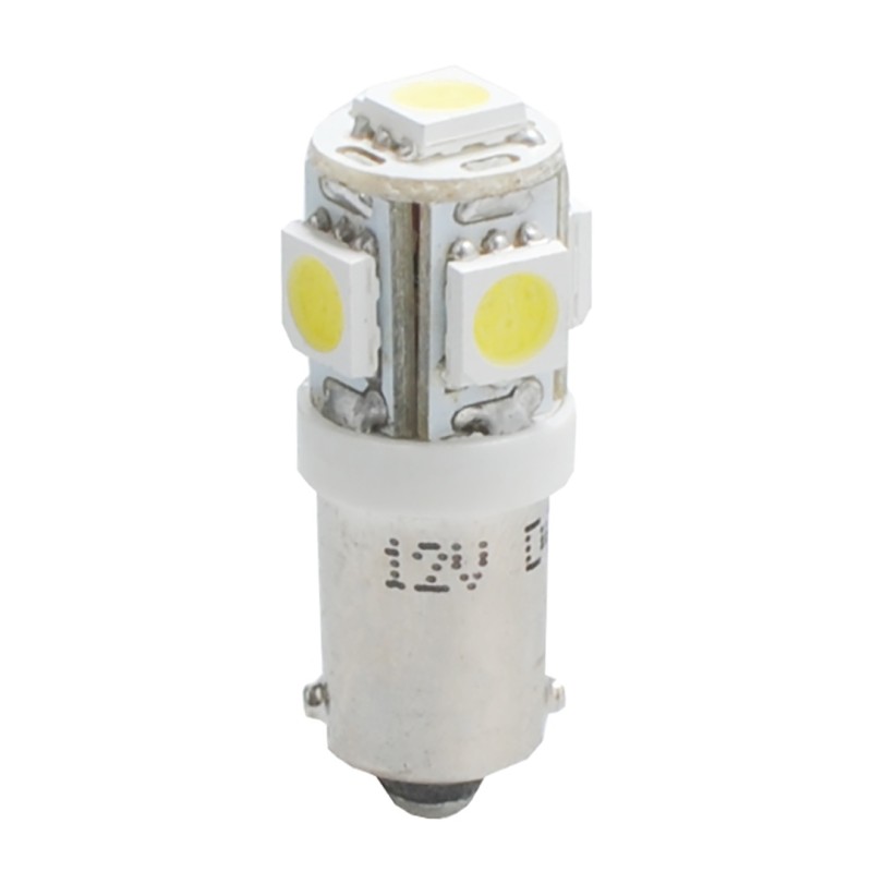 T4W 12V 1,2W BA9s (ΜΙΝΙΟΝ) LED 5xSMD5050 ΛΕΥΚΟ 1ΤΕΜ. M-TECH - M-Tech - L057W/MT