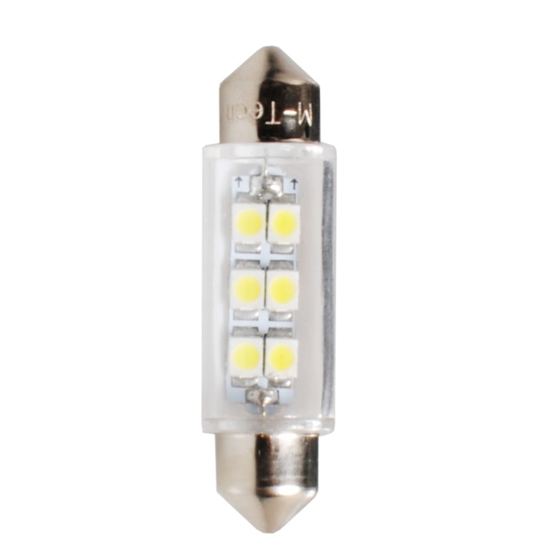 ΛΑΜΠΑΚΙΑ ΠΛΑΦΟΝΙΕΡΑΣ C5W/C10W 12V 0,48W SV8,5 41mm LED 6xSMD3528 PREMIUM ΛΕΥΚΟ 1ΤΕΜ. - M-Tech - L091W/MT ΛΑΜΠΑΚΙΑ ΠΛΑΦΟΝΙΕΡΑΣ C5W/C10W 12V 0,48W SV8,5 41mm LED 6xSMD3528 PREMIUM ΛΕΥΚΟ 1ΤΕΜ. - M-Tech - L091W/MT