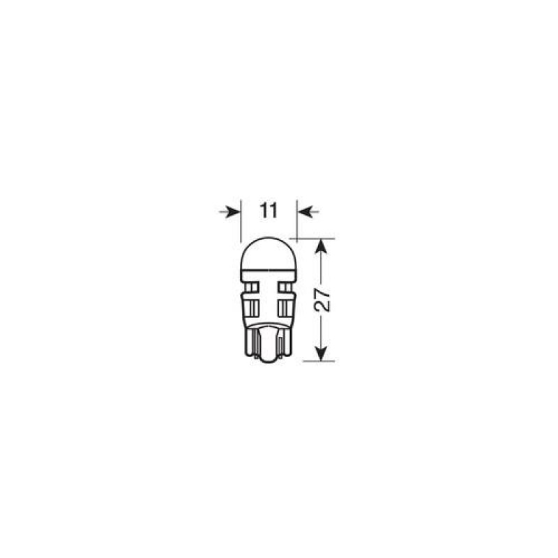 T10 W5W 12V W2,1x9,5d 150lm MEGA-LED 3 ΛΕΥΚΟ ΦΩΣ 11x27mm 2ΤΕΜ. - Lampa - 5813.8-LM