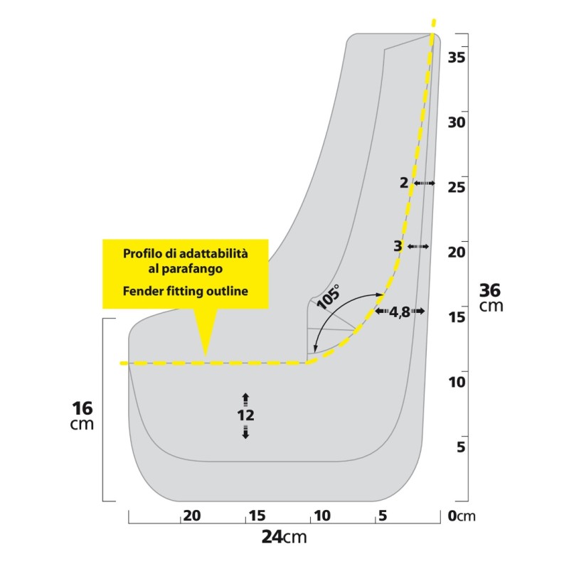 ΛΑΣΠΩΤΗΡΕΣ SPLASH-GUARDS CONTOUR TYPE-4 (24 Χ 36 cm) - 2 ΤΕΜ. - Lampa - L1250.8 ΛΑΣΠΩΤΗΡΕΣ SPLASH-GUARDS CONTOUR TYPE-4 (24 Χ 36 cm) - 2 ΤΕΜ. - Lampa - L1250.8