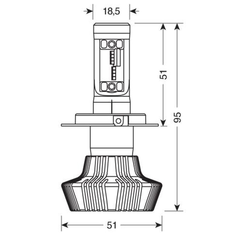 H4 10-30V 6.500K 4.000lm 25W P43t HALO LED 16LED ZES CHIPS 1ΤΕΜ. - Lampa - L5784.2 H4 10-30V 6.500K 4.000lm 25W P43t HALO LED 16LED ZES CHIPS 1ΤΕΜ. - Lampa - L5784.2