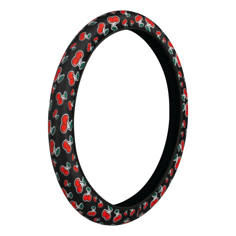 ΚΑΛΥΜΜΑ ΤΙΜΟΝΙΟΥ SKIN-COVER CHERRY-CILIEGE(ΚΕΡΑΣΙΑ) 35/37cm(S) ΜΑΥΡΟ ΕΛΑΣΤΙΚΟ ΠΟΛΥΕΣΤΕΡΙΚΟ 2mm ΠΑΧΟΣ - Lampa - L3292.1