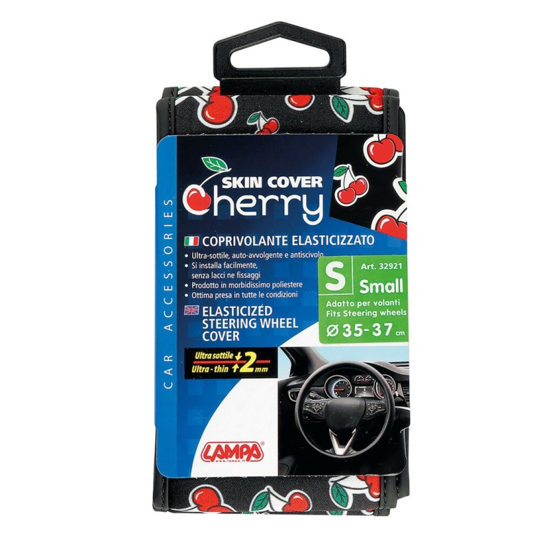 ΚΑΛΥΜΜΑ ΤΙΜΟΝΙΟΥ SKIN-COVER CHERRY-CILIEGE(ΚΕΡΑΣΙΑ) 35/37cm(S) ΜΑΥΡΟ ΕΛΑΣΤΙΚΟ ΠΟΛΥΕΣΤΕΡΙΚΟ 2mm ΠΑΧΟΣ - Lampa - L3292.1