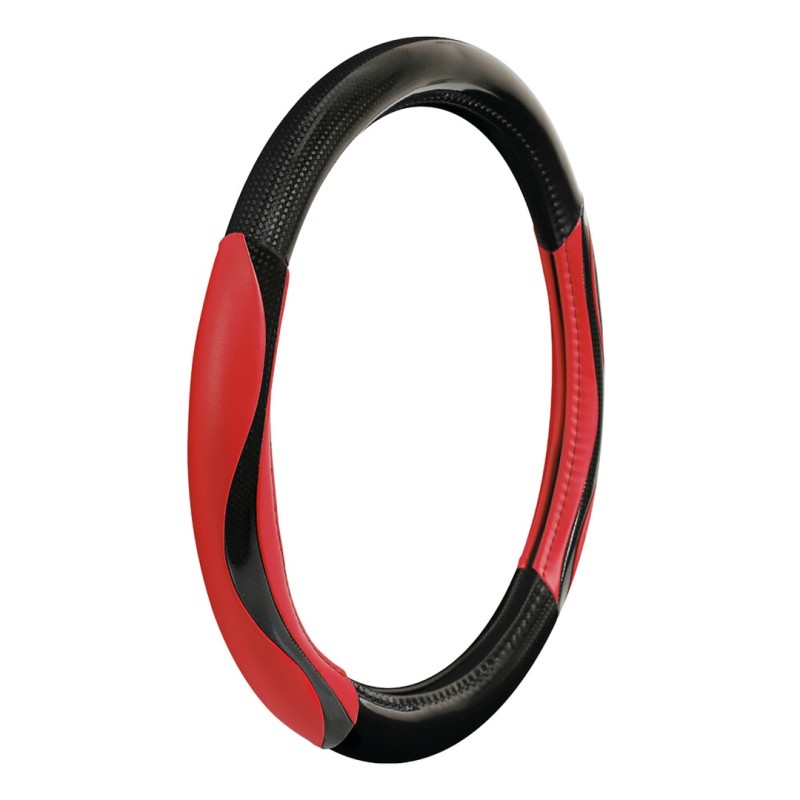 ΚΑΛΥΜΜΑ ΤΙΜΟΝΙΟΥ SILVERSTONE (M) 37/39 cm CARBON /ΜΑΥΡO-ΚΟΚΚΙΝΟ ΔΕΡΜΑΤΙΝΗ ΑΟΣΜΟ ECO-FRIENDLY - Lampa - L3294.6
