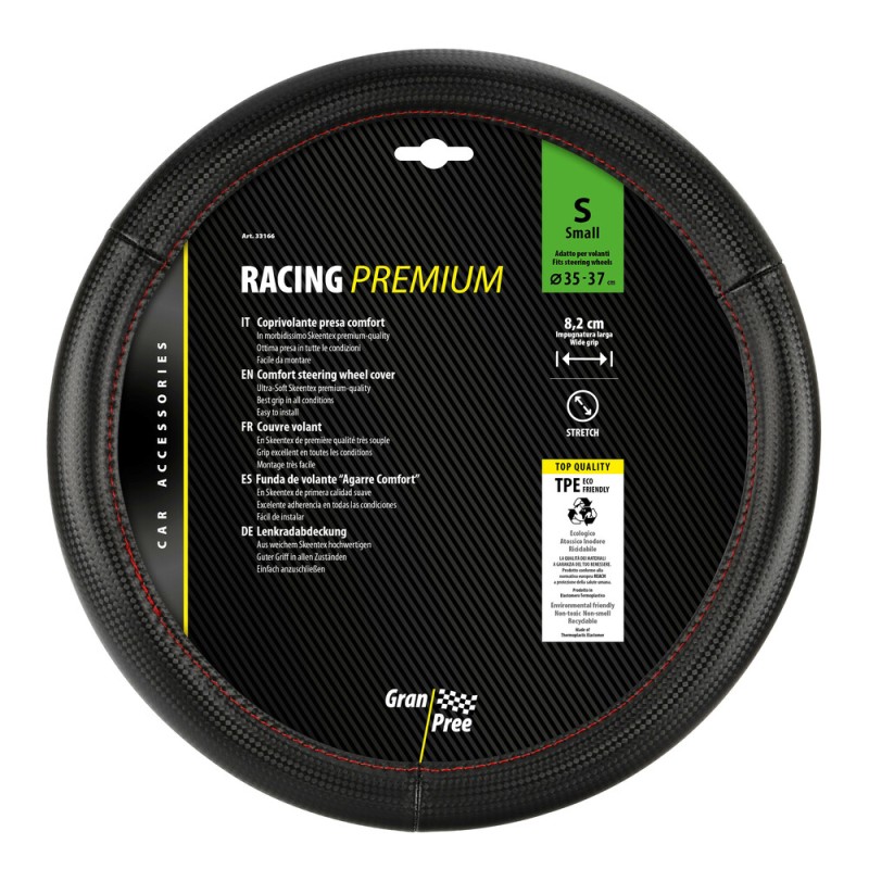 ΚΑΛΥΜΜΑ ΤΙΜΟΝΙΟΥ RACING PREMIUM RED (S) 35/37cm ΣΥΝΘΕΤΙΚΟ ΔΕΡΜΑ SKEENTEX ΜΑΥΡΟ/ΚΟΚΚΙΝΟ/CARBON LOOK LAMPA - 1 ΤΕΜ. - Lampa - L3316.6 ΚΑΛΥΜΜΑ ΤΙΜΟΝΙΟΥ RACING PREMIUM RED (S) 35/37cm ΣΥΝΘΕΤΙΚΟ ΔΕΡΜΑ SKEENTEX ΜΑΥΡΟ/ΚΟΚΚΙΝΟ/CARBON LOOK LAMPA - 1 ΤΕΜ. - Lampa - L3316.6