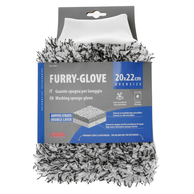 ΓΑΝΤΙ ΠΛΥΣΙΜΑΤΟΣ ΜΕ ΜΙΚΡΟΙΝΕΣ FURRY-GOLVE 20x22cm LAMPA  - 1 ΤΕΜ. - Lampa - L3720.7