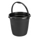 ΚΟΥΒΑΣ ΠΛΑΣΤΙΚΟΣ ΜΕ ΧΕΡΟΥΛΙ BUCKY 10L ΜΑΥΡΟΣ LAMPA - 1 ΤΕΜ. - Lampa - L3738.8