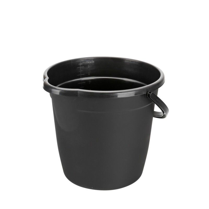 ΚΟΥΒΑΣ ΠΛΑΣΤΙΚΟΣ ΜΕ ΧΕΡΟΥΛΙ BUCKY 10L ΜΑΥΡΟΣ LAMPA - 1 ΤΕΜ. - Lampa - L3738.8