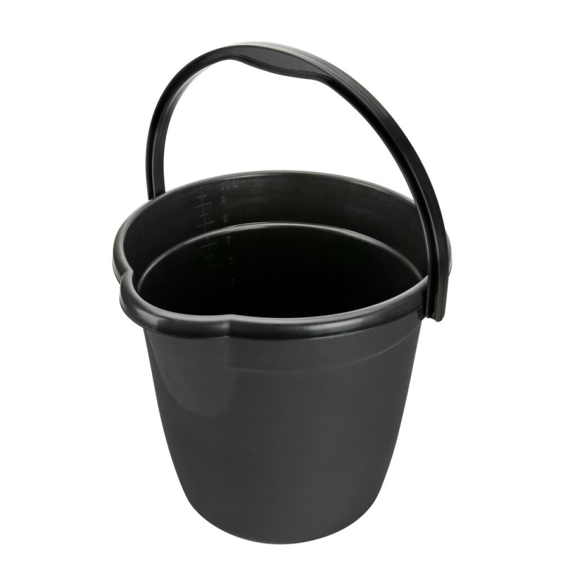 ΚΟΥΒΑΣ ΠΛΑΣΤΙΚΟΣ ΜΕ ΧΕΡΟΥΛΙ BUCKY 10L ΜΑΥΡΟΣ LAMPA - 1 ΤΕΜ. - Lampa - L3738.8