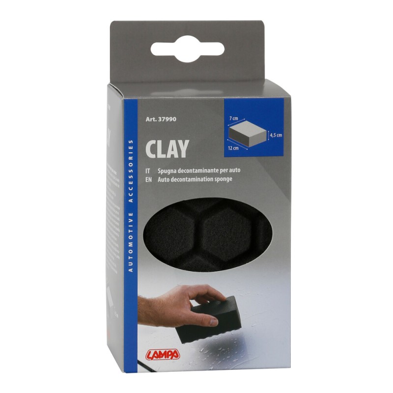 ΣΦΟΥΓΓΑΡΙ ΚΑΘΑΡΙΣΜΟΥ CLAY ΔΙΠΛΗΣ ΟΨΗΣ ΑΠΟ ΠΗΛΟ 7x12x4,5cm LAMPA - 1 ΤΕΜ. - Lampa - L3799.0