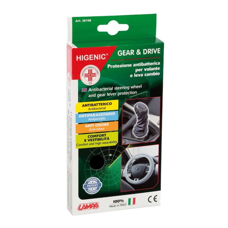 ΚΑΛΥΜΜΑ ΤΙΜΟΝΙΟΥ ΚΑΙ ΓΙΑ ΛΕΒΙΕ ΤΑΧΥΤΗΤΩΝ HIGENIC GEAR & DRIVE (ΑΝΤΙΒΑΚΤΗΡΙΔΙΑΚΟ/ΑΝΤΙΠΑΡΑΣΙΤΙΚΟ ΣΕΤ) - Lampa - L3819.8